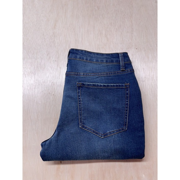 Faded Glory Jeans Ultimate Boot Women's Petite 12P Blue Denim Low Rise Dark Wash - Picture 1 of 8